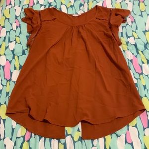 Burnt orange blouse, medium